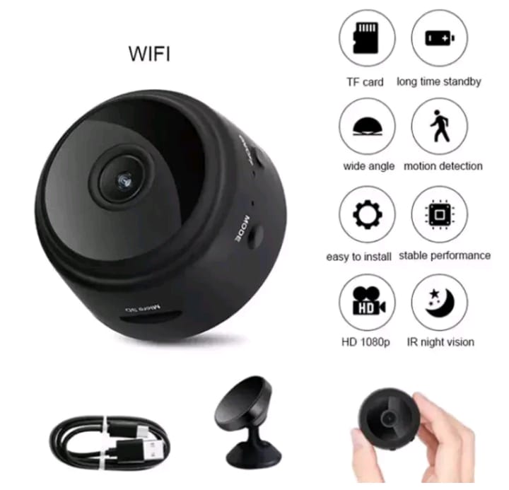 Mega Sale Offer - Mini Portable Wireless A9 Mini Security Camera 1080P HD - UJ Discount Bazar
