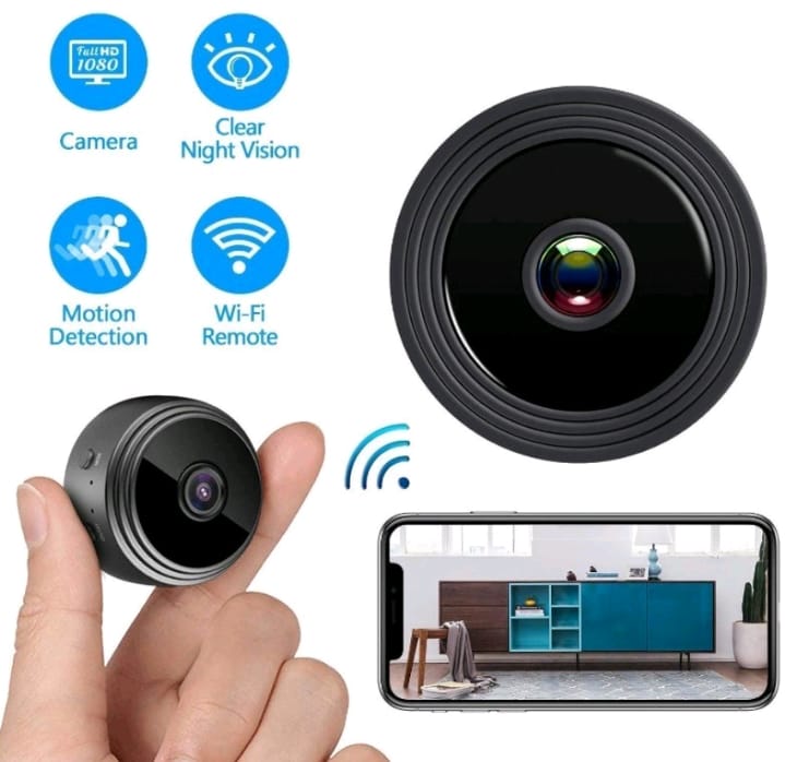 Mega Sale Offer - Mini Portable Wireless A9 Mini Security Camera 1080P HD - UJ Discount Bazar