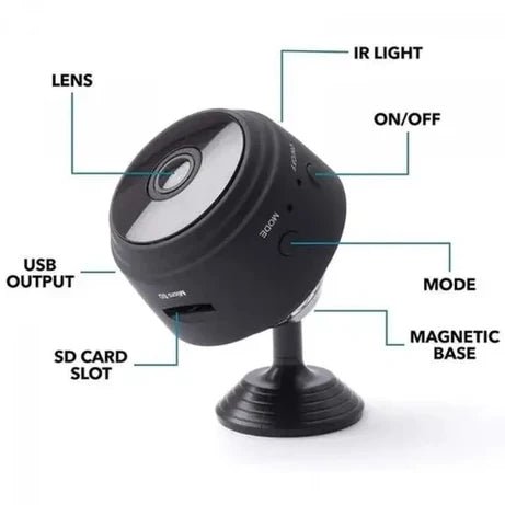 Mega Sale Offer - Mini Portable Wireless A9 Mini Security Camera 1080P HD - UJ Discount Bazar