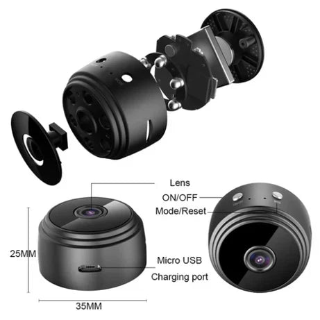 Mega Sale Offer - Mini Portable Wireless A9 Mini Security Camera 1080P HD - UJ Discount Bazar