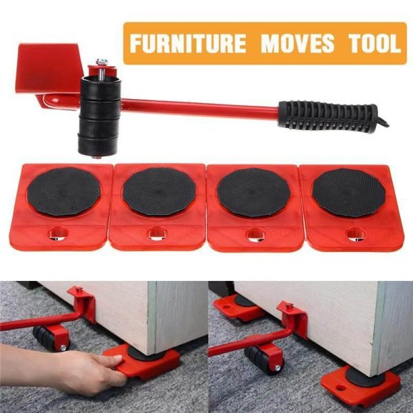 Set of 5 Furniture Lifter Moving Tool (Open Parcel Allowed) - UJ Discount Bazar