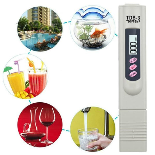 TDS Meter 3 in 1 LCD Digital Water Quality Meter Tester Pen - UJ Discount Bazar